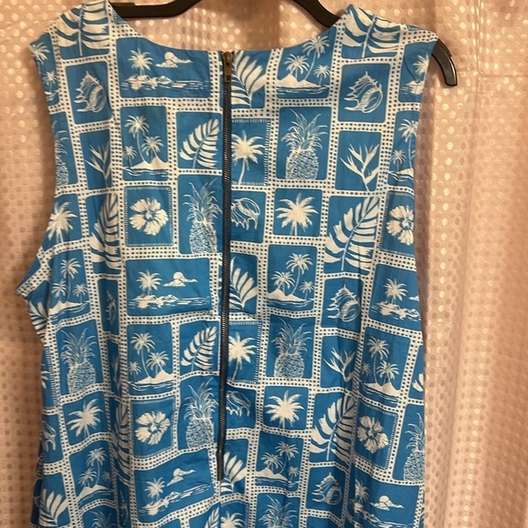 ELIZABETH JAMES ELLIE
Sleeveless Postcard Print Mini Cotton Dress Sz XL - Picture 9 of 11